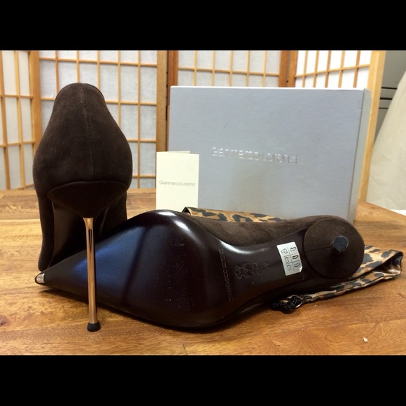 Gianmarco Lorenzi Brown Suede Pump 39 - Picture 3 of 4